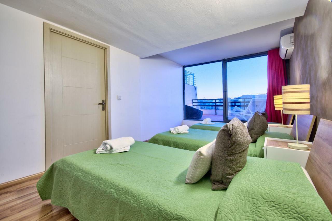 Spinola Court - Stunning Seaview Apartment & Penthouse On Spinola Bay By Shortletsmalta San Giuliano Esterno foto