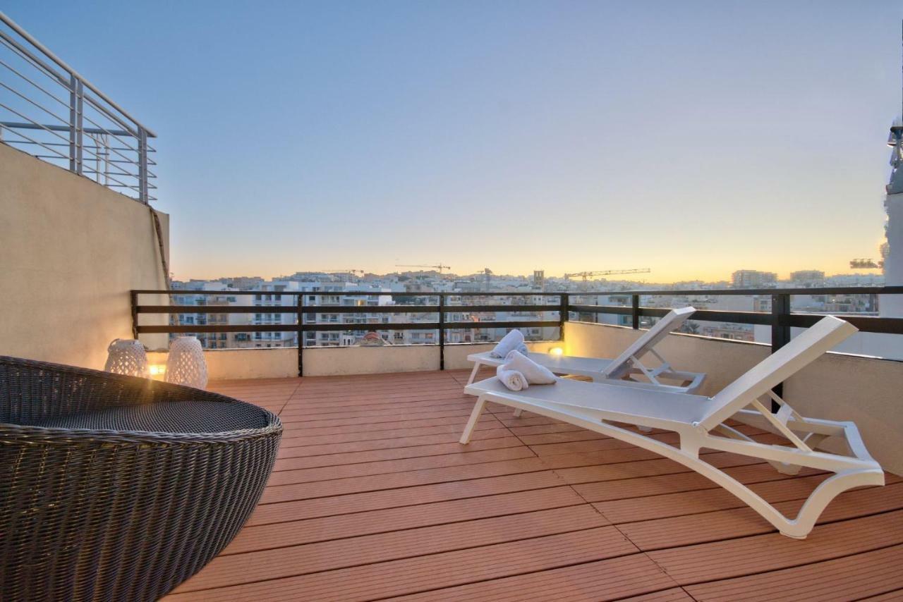 Spinola Court - Stunning Seaview Apartment & Penthouse On Spinola Bay By Shortletsmalta San Giuliano Esterno foto